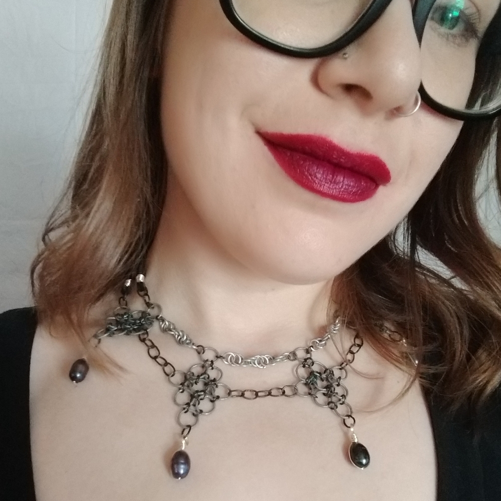 Handmade chainmail necklace